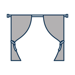 curtains the window decoration elegant vector illustration