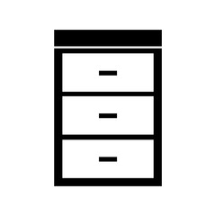 wooden chest of drawers furniture material modern style vector illustration