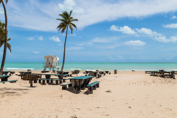 The Next Day after a Hurricane Irma Attack at the Fort Lauderdale Beach,