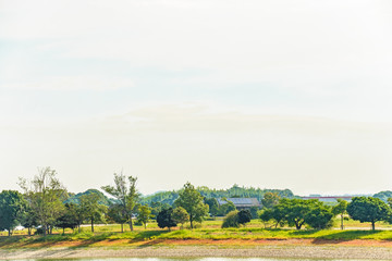 Fototapeta premium 兵庫県・池沼、加古大池ウオーキング