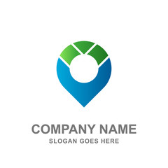 Global Positioning System GPS Navigation Logo Vector Icon 