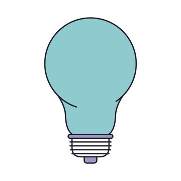 light bulb icon in color section silhouette vector illustration