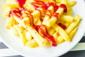 french fries on plate