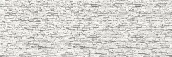 Papier Peint photo Lavable Mur de briques mur de briques blanches moderne horizontal pour le motif et l& 39 arrière-plan