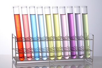 実験イメージ/カラフルな試験管