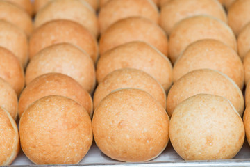 business bakery closeup fresh donut jam background