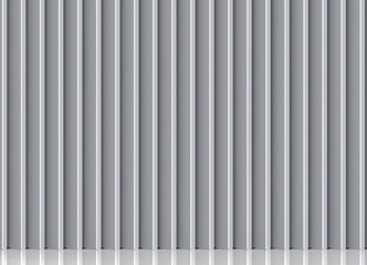 3d rendering. bevelled gray wood panels wall background