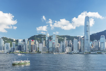 Fototapeta premium Victoria Harbor of Hong Kong city
