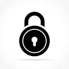 padlock icon on white background