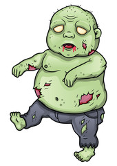 Fat cartoon zombie