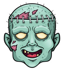 Cartoon zombie head
