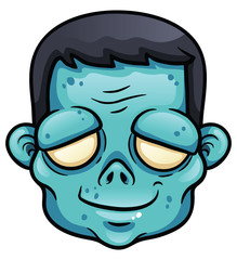 Cartoon zombie boy head