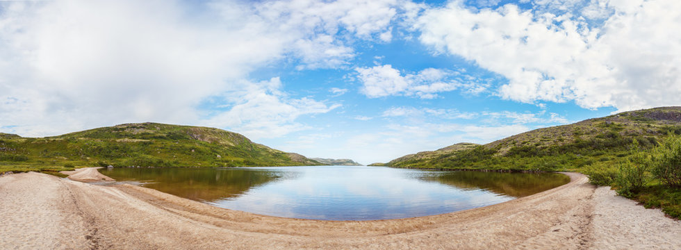 The Glade of Lake Fedorovsky on the Kola Peninsula