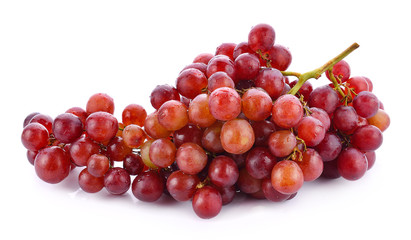 Fresh grapes on white background