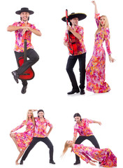 Man wearing sombrero with guitar