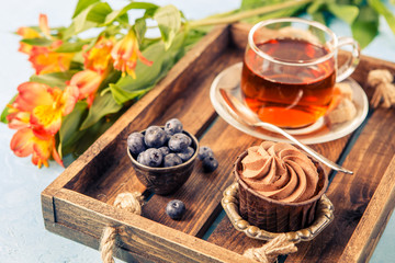 Picture of baking with blueberries, cup