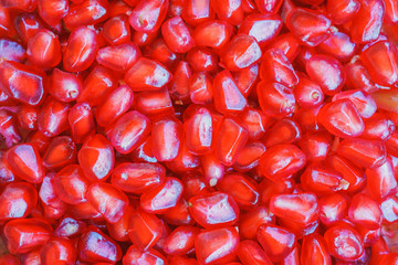 pomegranate seeds ,top view
