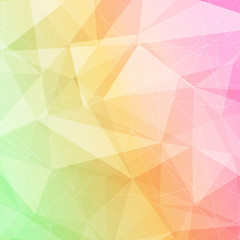 Bright minimalistic abstract polygonal wireframe colorful background