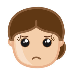 Fototapeta premium Cute Innocent Woman Face Expression