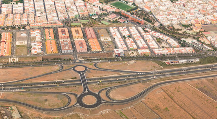 Bird's eye view of the traffic junction