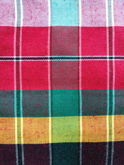 Colorful checkered fabric background