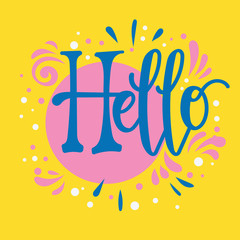 Hello Lettering with Handrawn Style