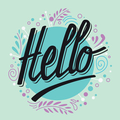 Hello Lettering with Handrawn Style