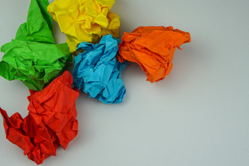 Paper texture. colorful crumpled paper texture background.