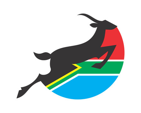 silhouette antelope goat animal safari zoo south africa icon image vector
