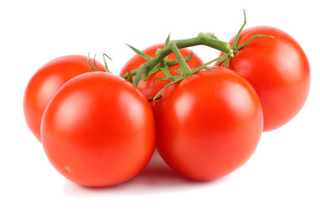 fresh tomato isolated on white background. close up