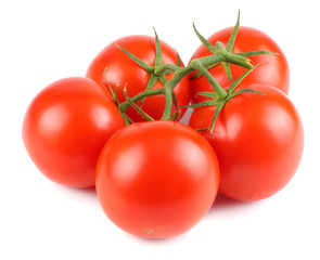 fresh tomato isolated on white background. close up