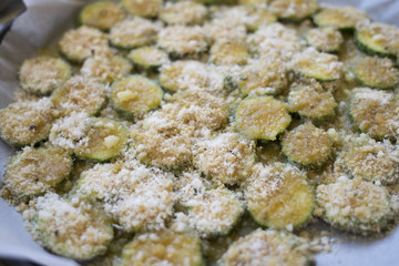 zucchini gratin with parmesan and breadcrumb