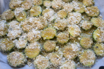 zucchini gratin with parmesan and breadcrumb