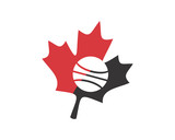 hockey sport canada maple leaf icon image vector