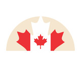 flag canada maple leafi con image vector