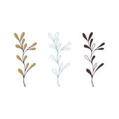 Naklejka premium Vector Christmas floral element