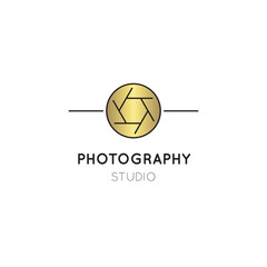 Photography line logo template