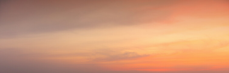 Colorful sunset sky with clouds in twilight time