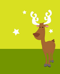 Christmas Reindeer Cartoon Character cartoon background