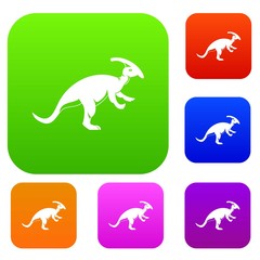 Fototapeta premium Parazavrolofus set color collection