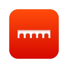 Bridge icon digital red