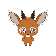 Cute stylized cartoon dik-dik illustration ( for fun educational purposes, illustrations etc. )