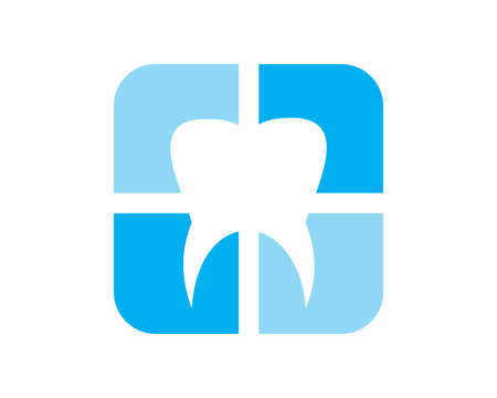 silhouette tooth dental dentists icon logo image vector