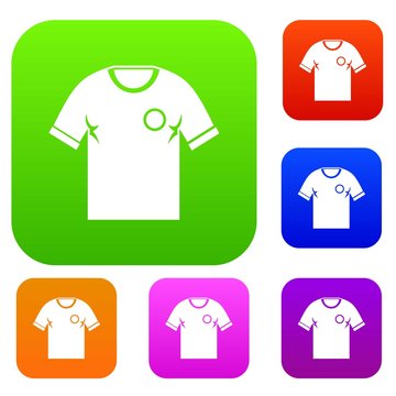 Soccer shirt set color collection
