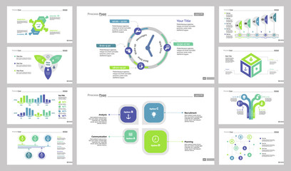 Business presentation slide design set