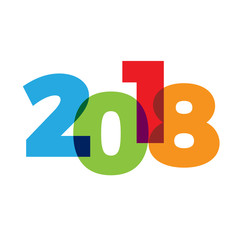 colorful creative text 2018