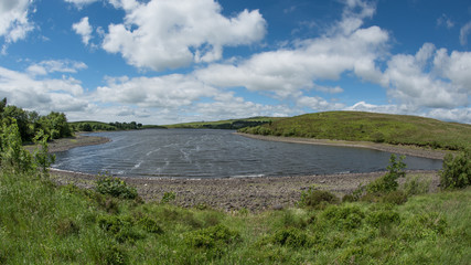 Fototapeta na wymiar Landscape of Killington lake reservoir located in near Kendal South Lakeland District of Cumbria UK
