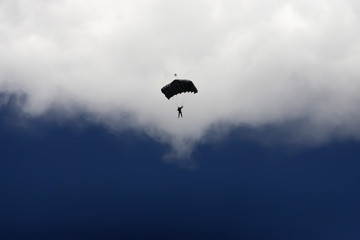Parashooter on the blue sky