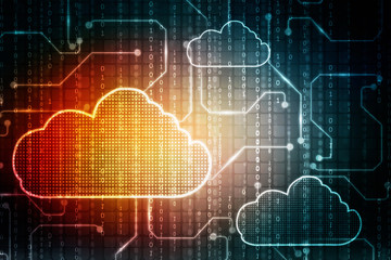 2d illustration technology background