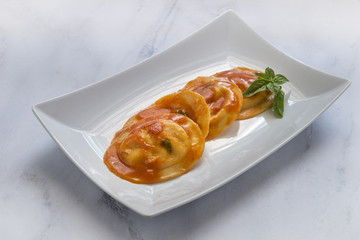 Ravioli with nuts